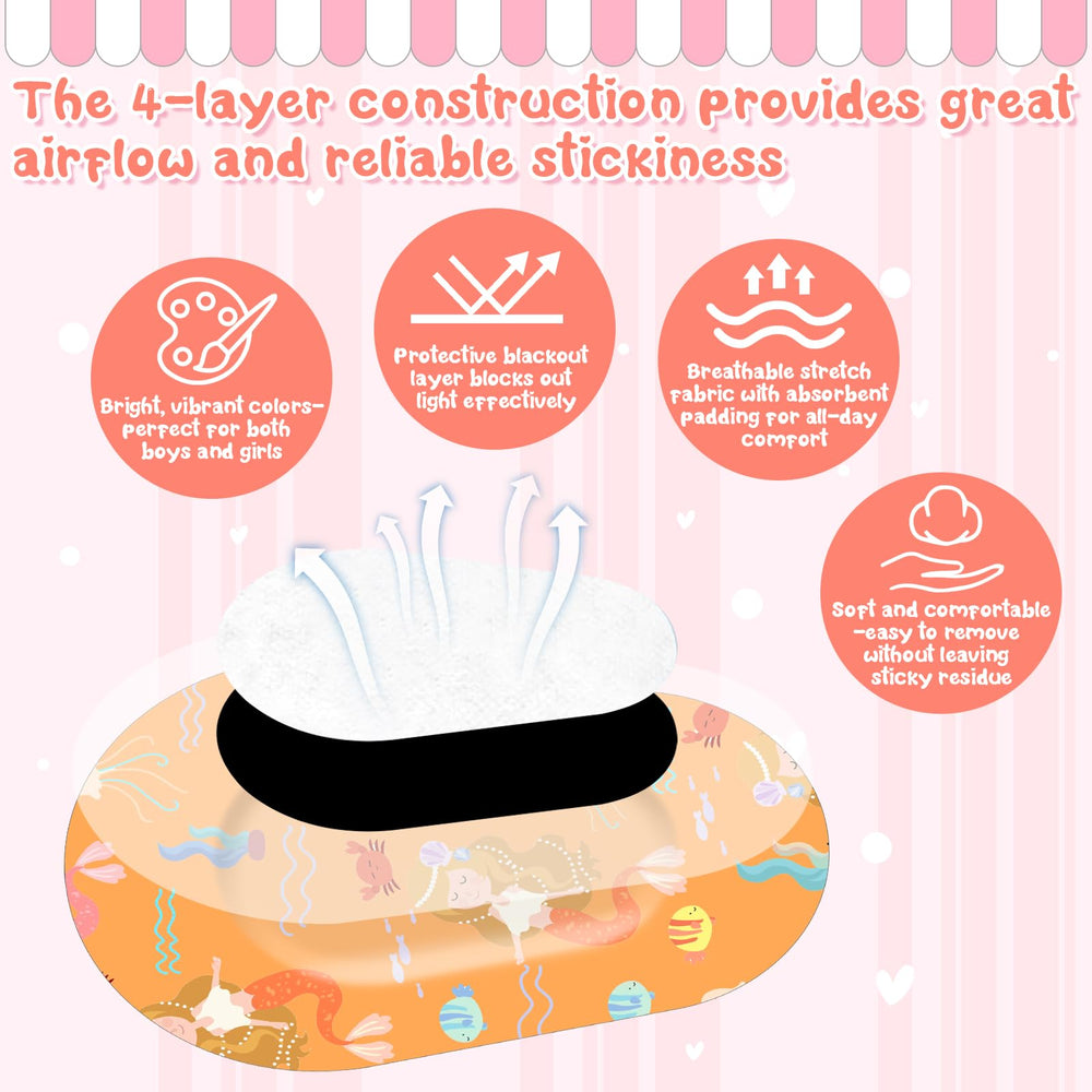 Jollidecor eye patch donut graphic adds playful coverage during daily wear.