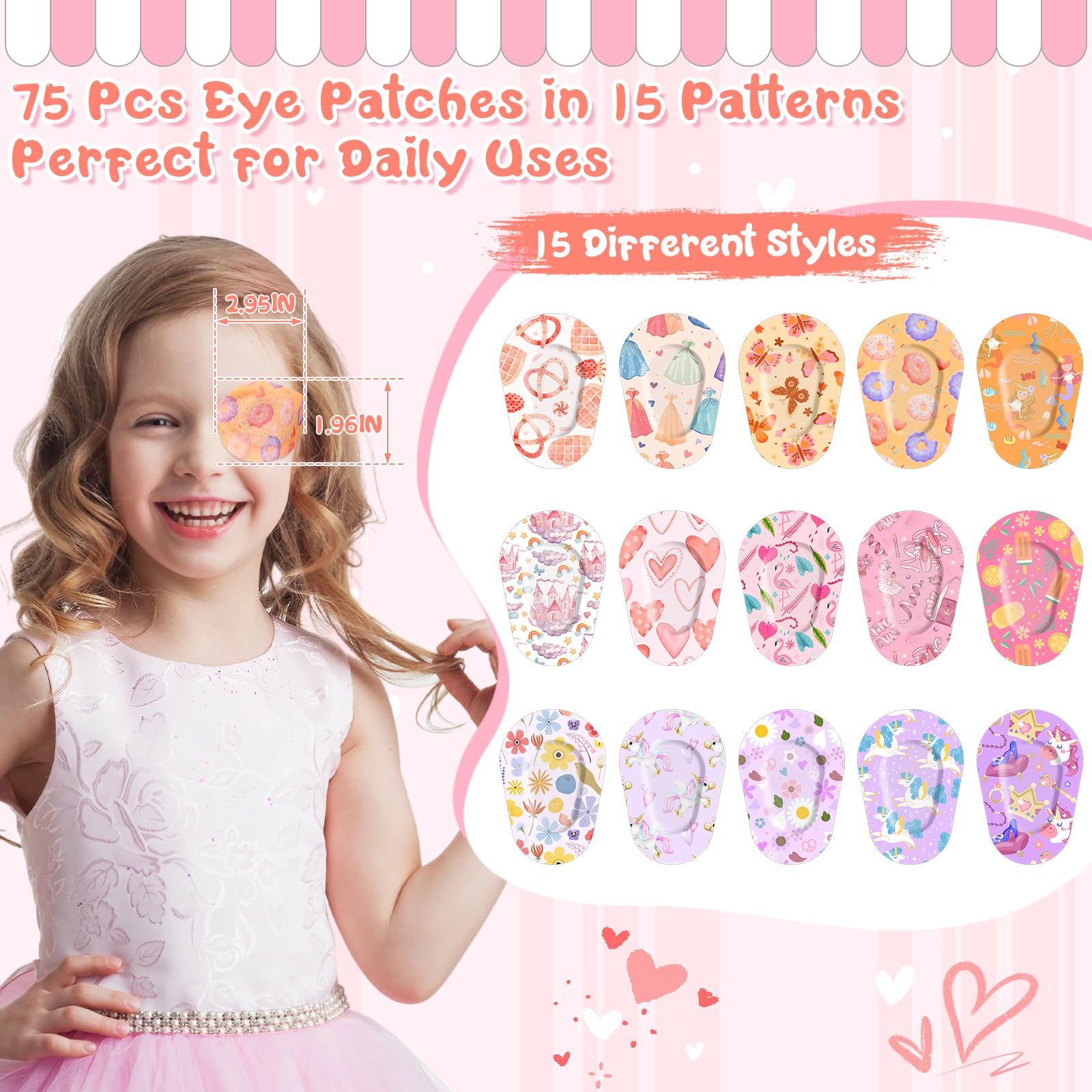 Jollidecor eye patch heart pattern for kid-friendly routines and motivation.