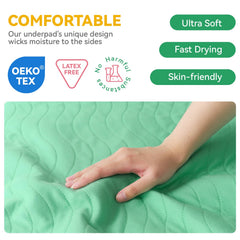 Jolly Care underpad TPU waterproof layer visible for leak protection