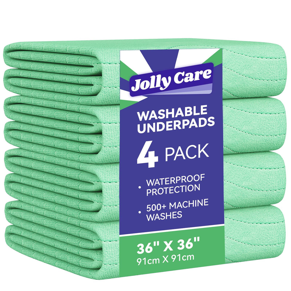 Jolly Care washable underpad surface shows ultra-soft, skin-friendly fabric
