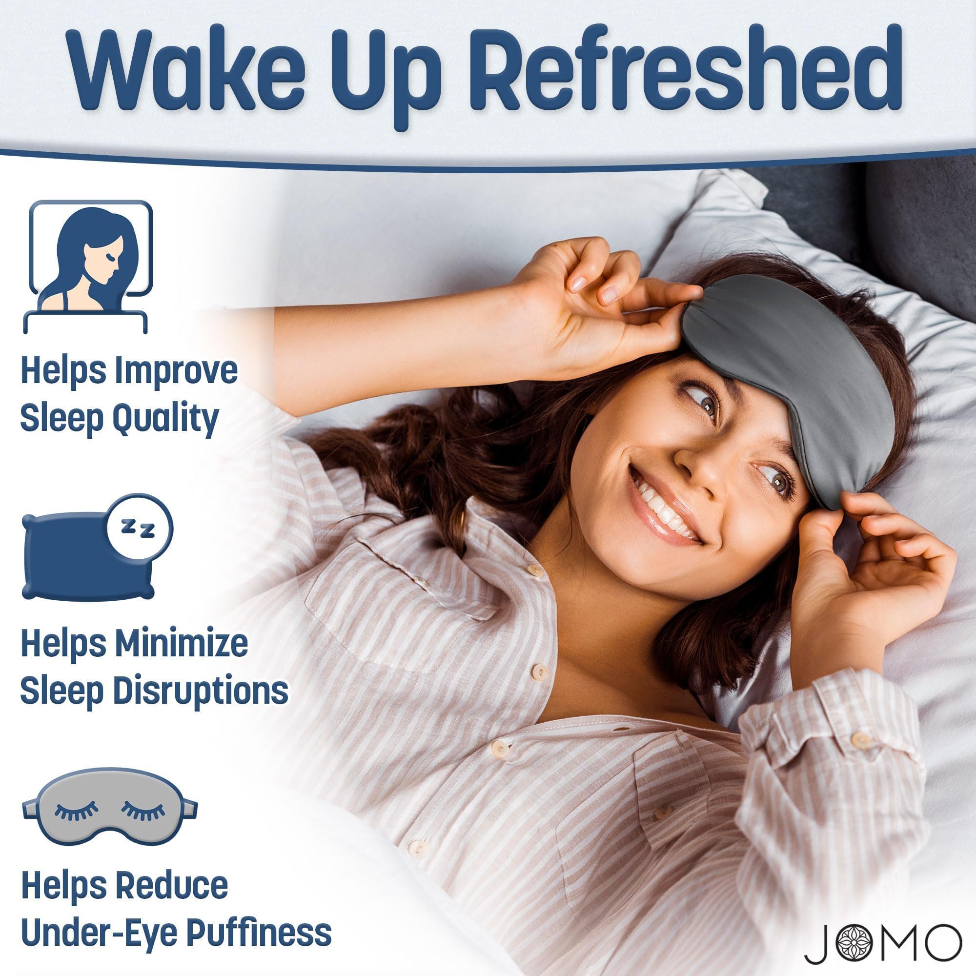 JOMO thermoregulating eye mask delivering cooling comfort for travel