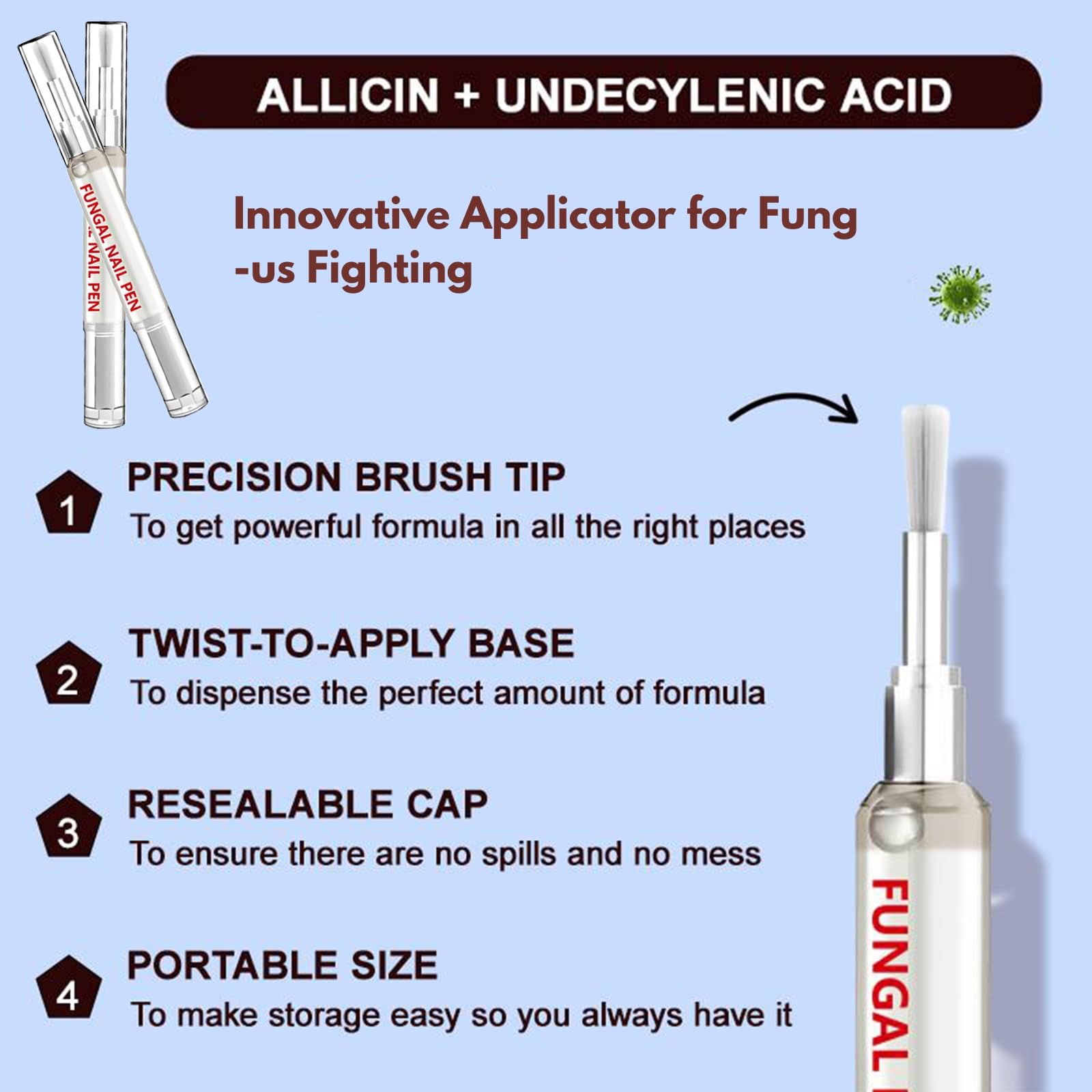 JONKEYPENY nail pen dispensing tip for mess-free daily care.