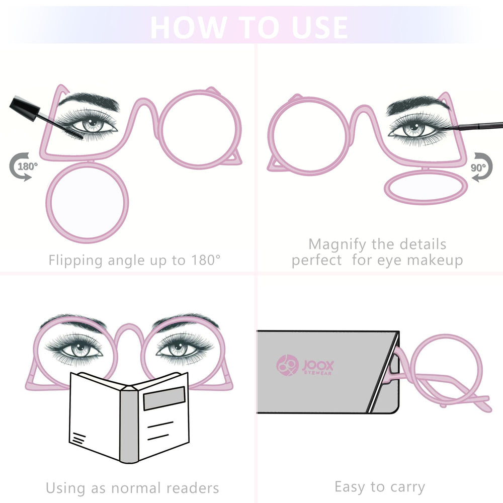 JOOX makeup reading glasses durable frame and secure screws for daily wear