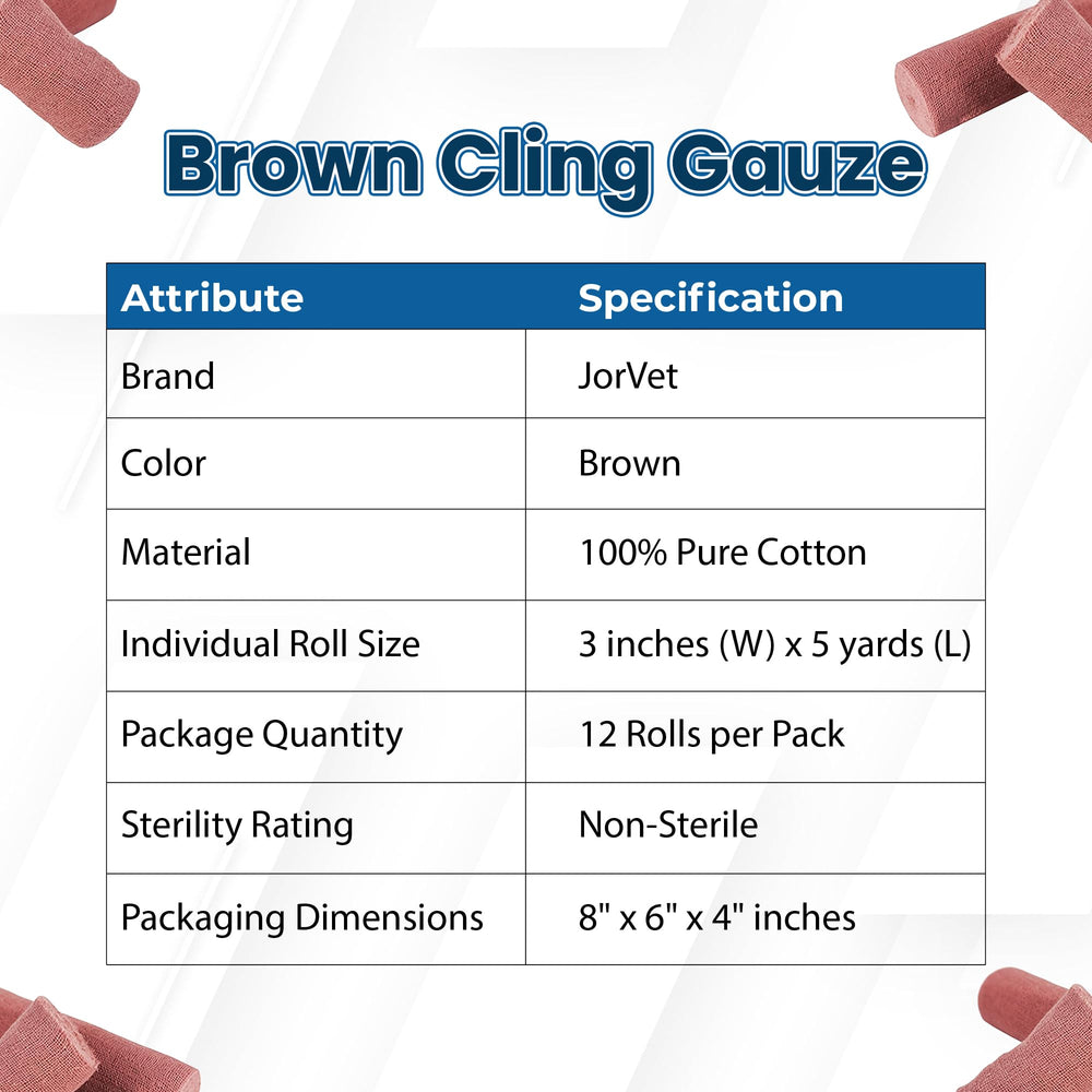 JorVet cling gauze with soft cotton fibers for comfortable pet care
