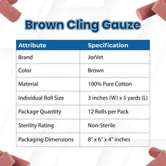 JorVet cling gauze with soft cotton fibers for comfortable pet care