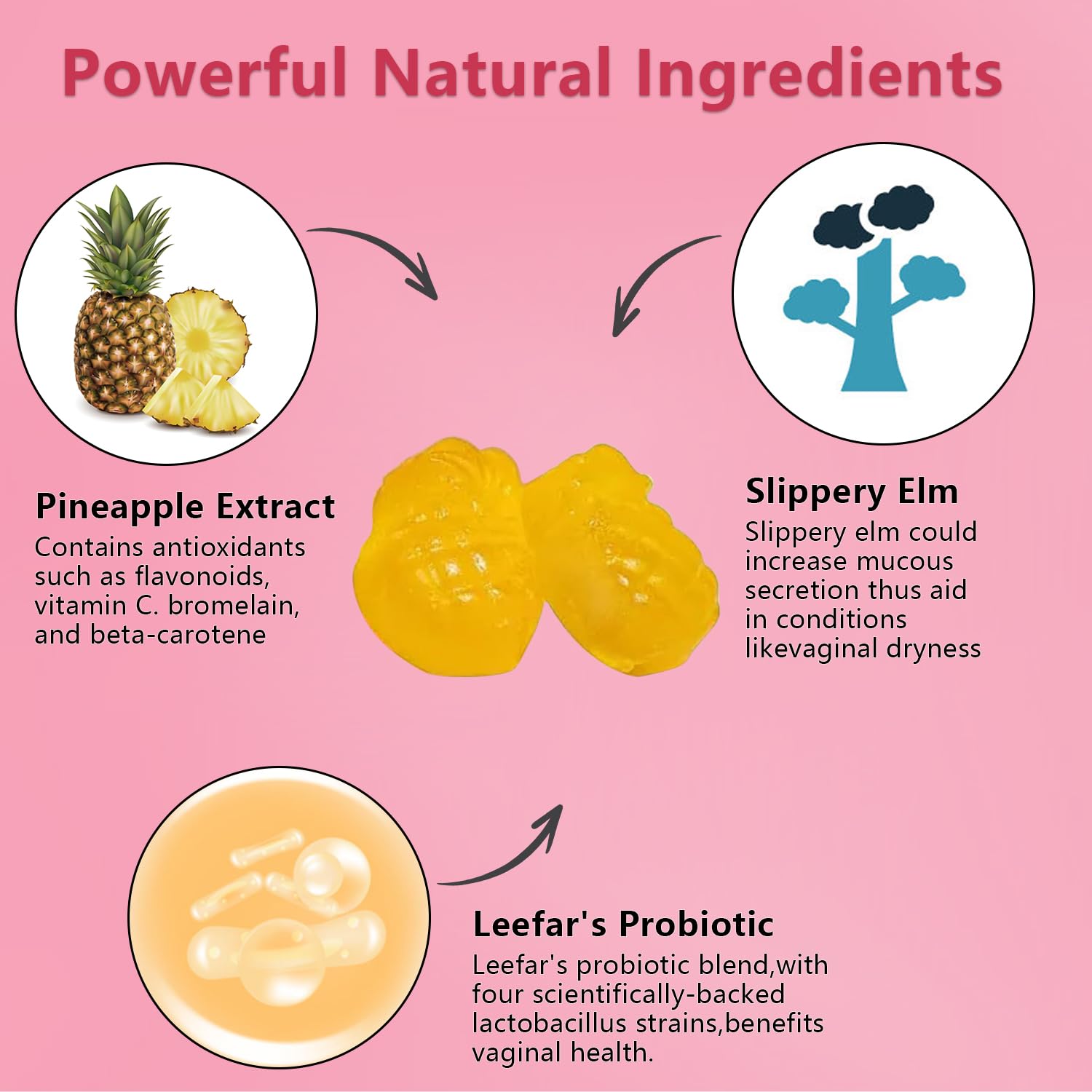 Josmon gummies serving shot emphasizing pineapple taste and easy intake.