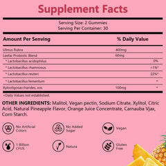 Josmon Her Juicy Premium gummies closeup showing pineapple flavor for daily wellness.