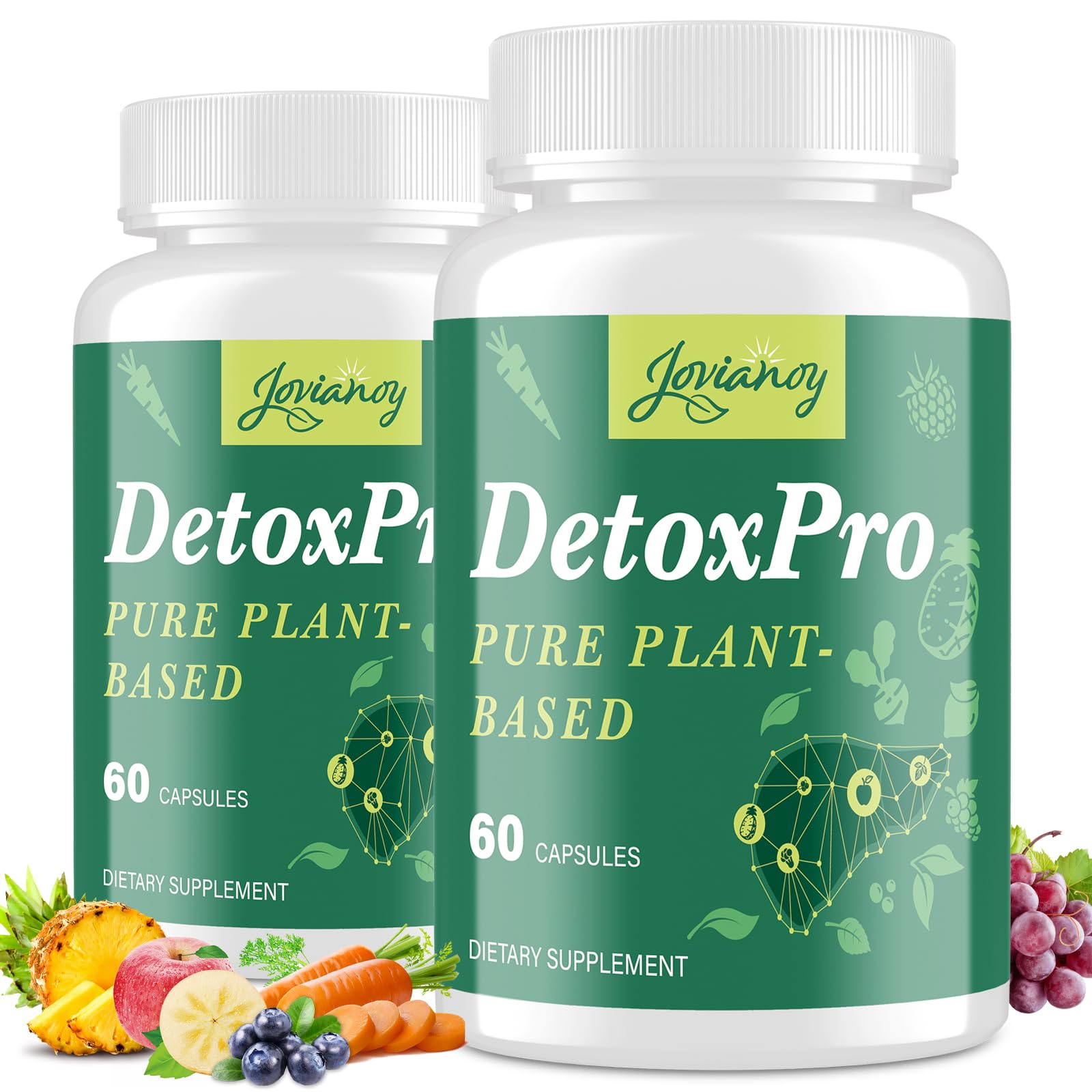 Jovianoy Detox 1000mg capsules bottle for an easy daily detox routine.
