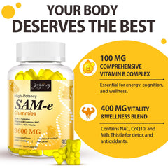 Jovianoy SAM-e gummies with L-Tyrosine supporting daily mood and focus.