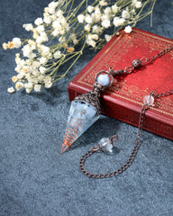 Jovivi aquamarine pendulum with resin wrap ideal for energy work