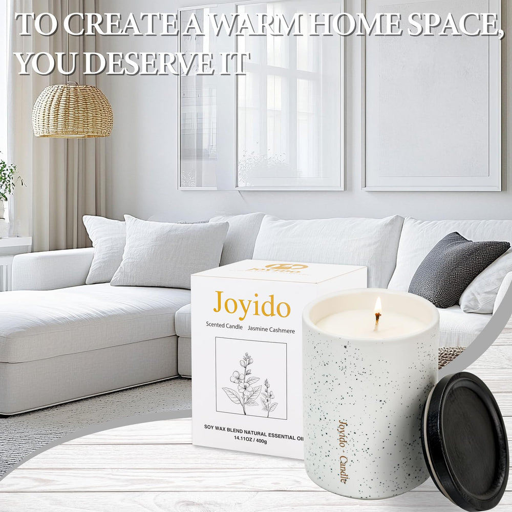 Joyido reusable ceramic jar doubles as décor after candle ends.