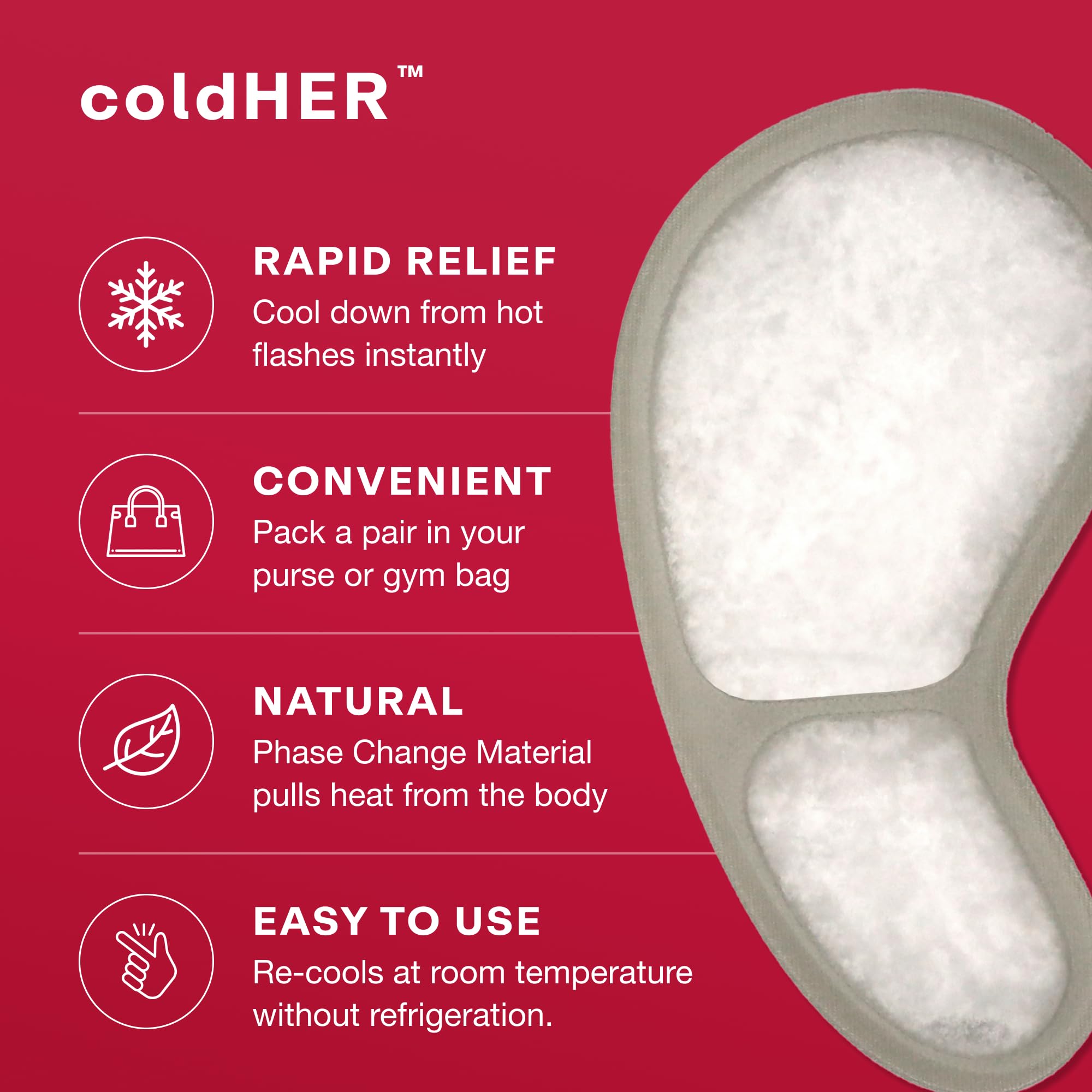 Joylux ColdHER grey pack visual emphasizing portable and discreet design.