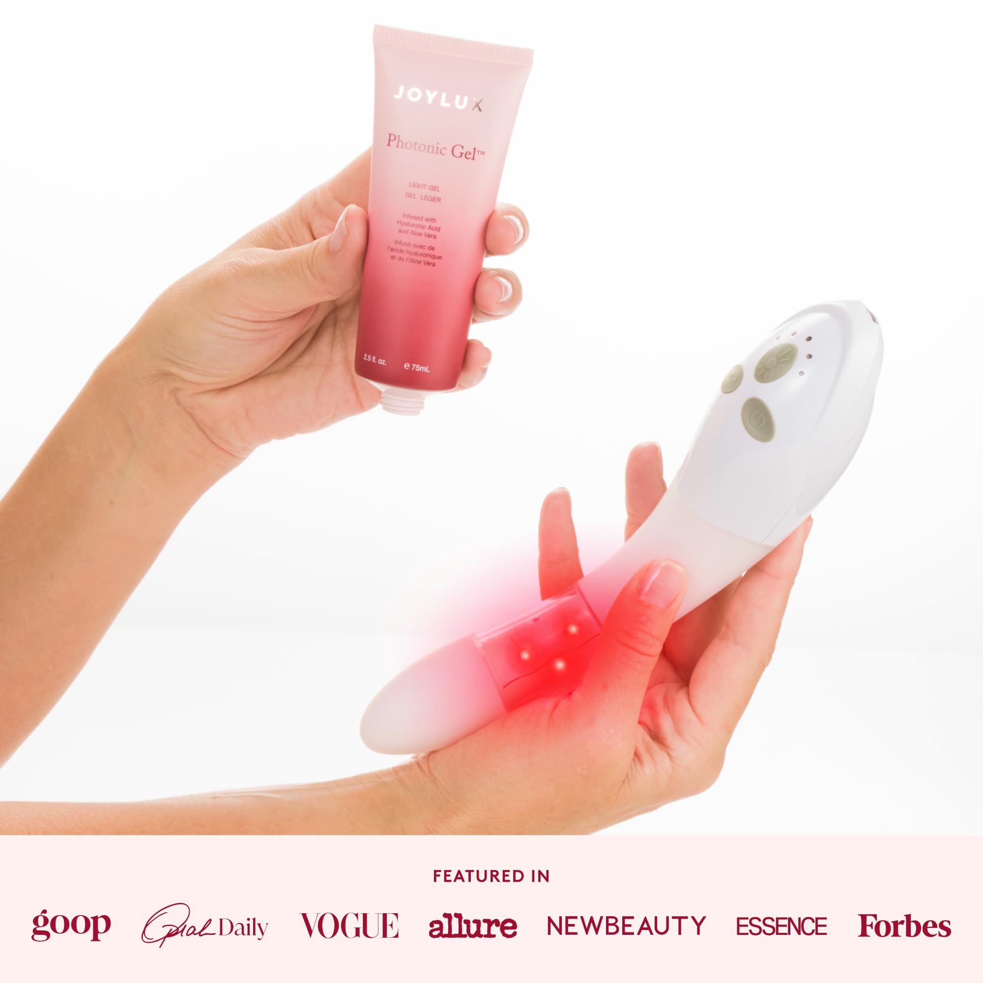 Joylux home wellness setup enabling private at-home sessions.