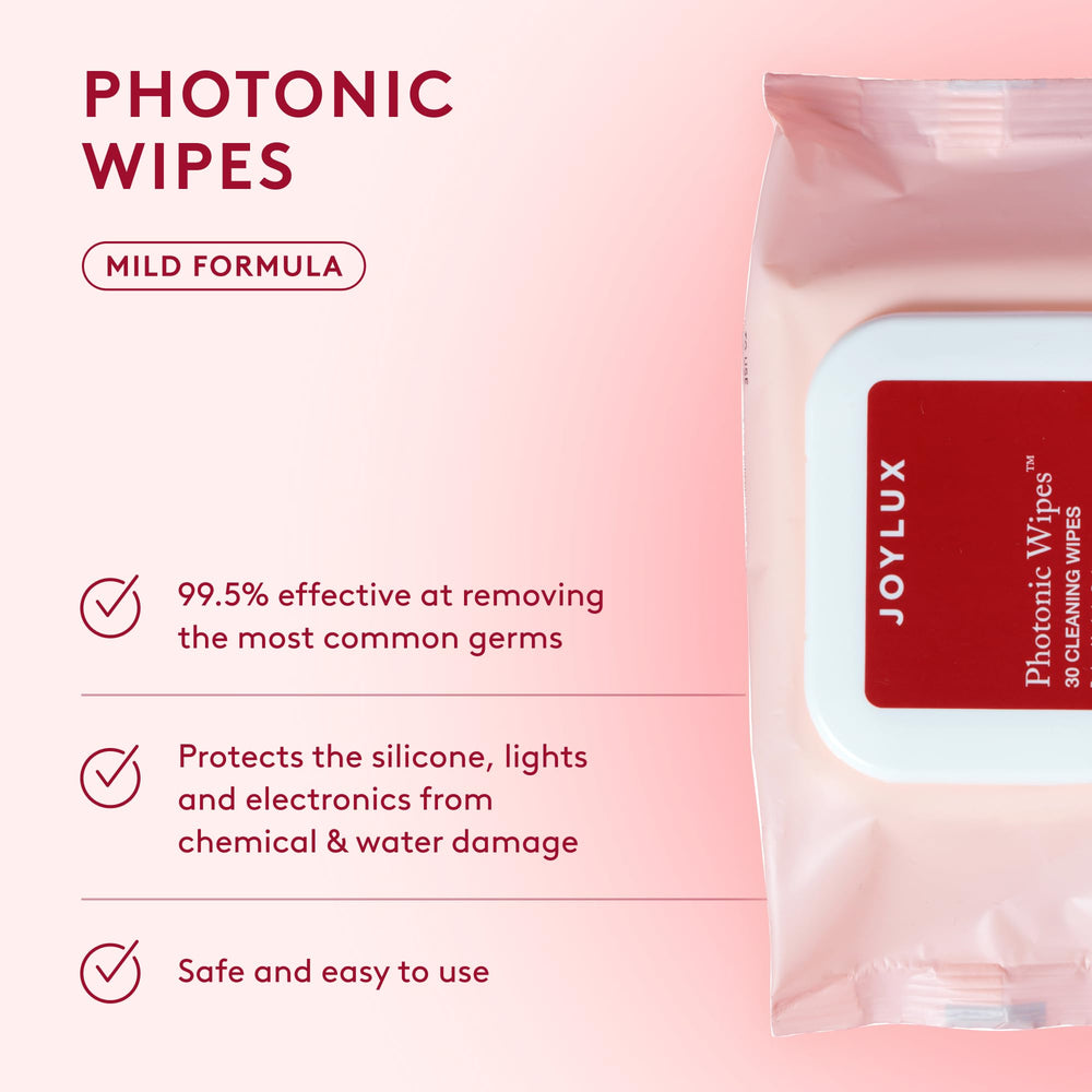 Joylux Photonic Wipes clean the device between sessions
