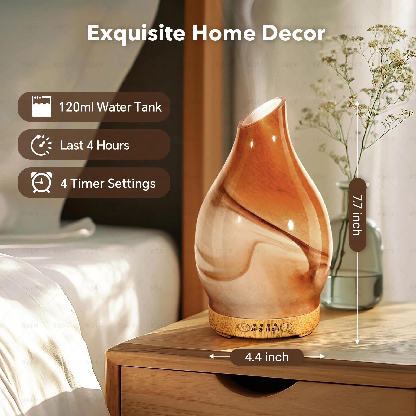 JOYOLO 120 ml diffuser fits desks and nightstands with subtle fragrance.