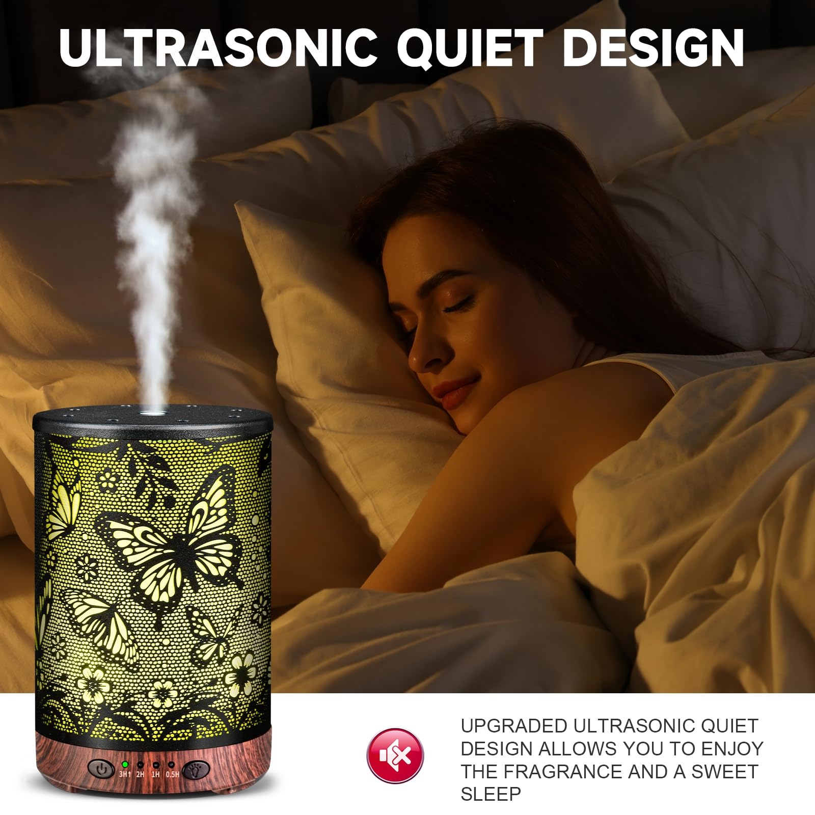 JOYOLO quiet ultrasonic diffuser suitable for sleep and work
