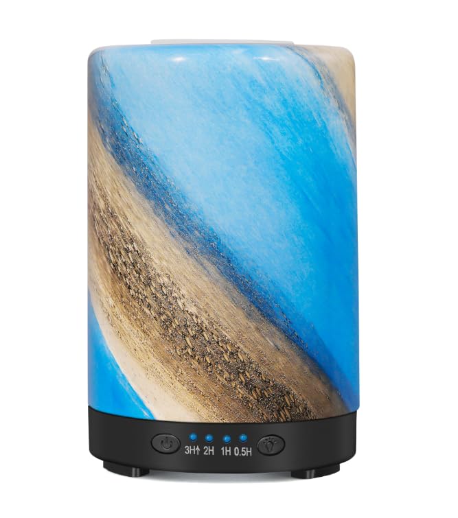 JOYOLO Galaxy Mist diffuser front view glowing softly for home decor