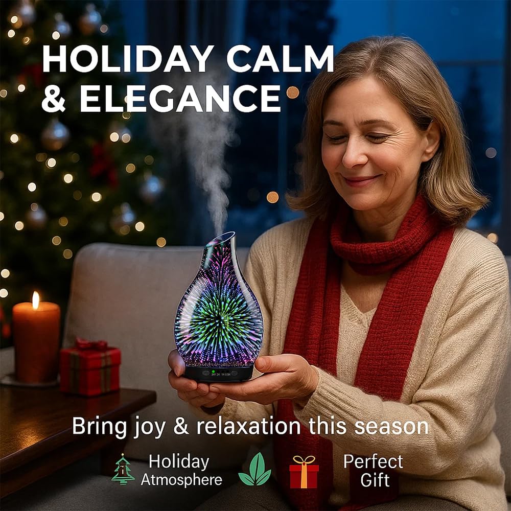 Joyolo glass diffuser doubles as a soothing night light