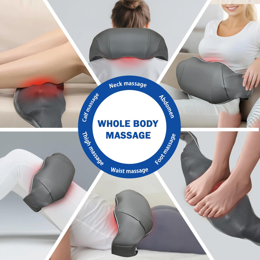 Joyset massager includes AC and car adapters for use at home, car, or office.