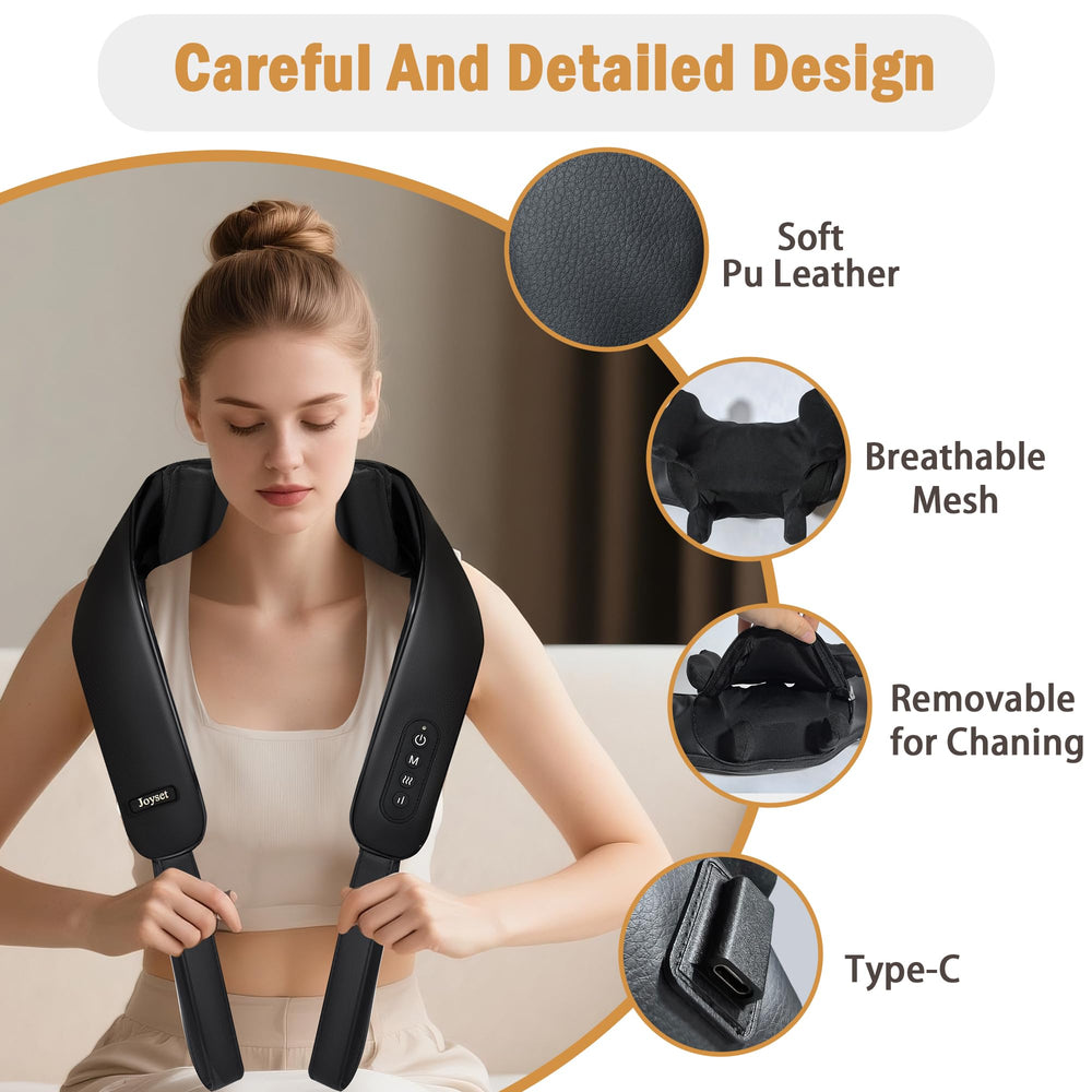 Cordless operation provides up to 90 minutes of portable massage.