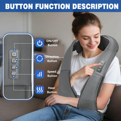 Joyset deep kneading nodes deliver customizable pressure for neck and shoulders.