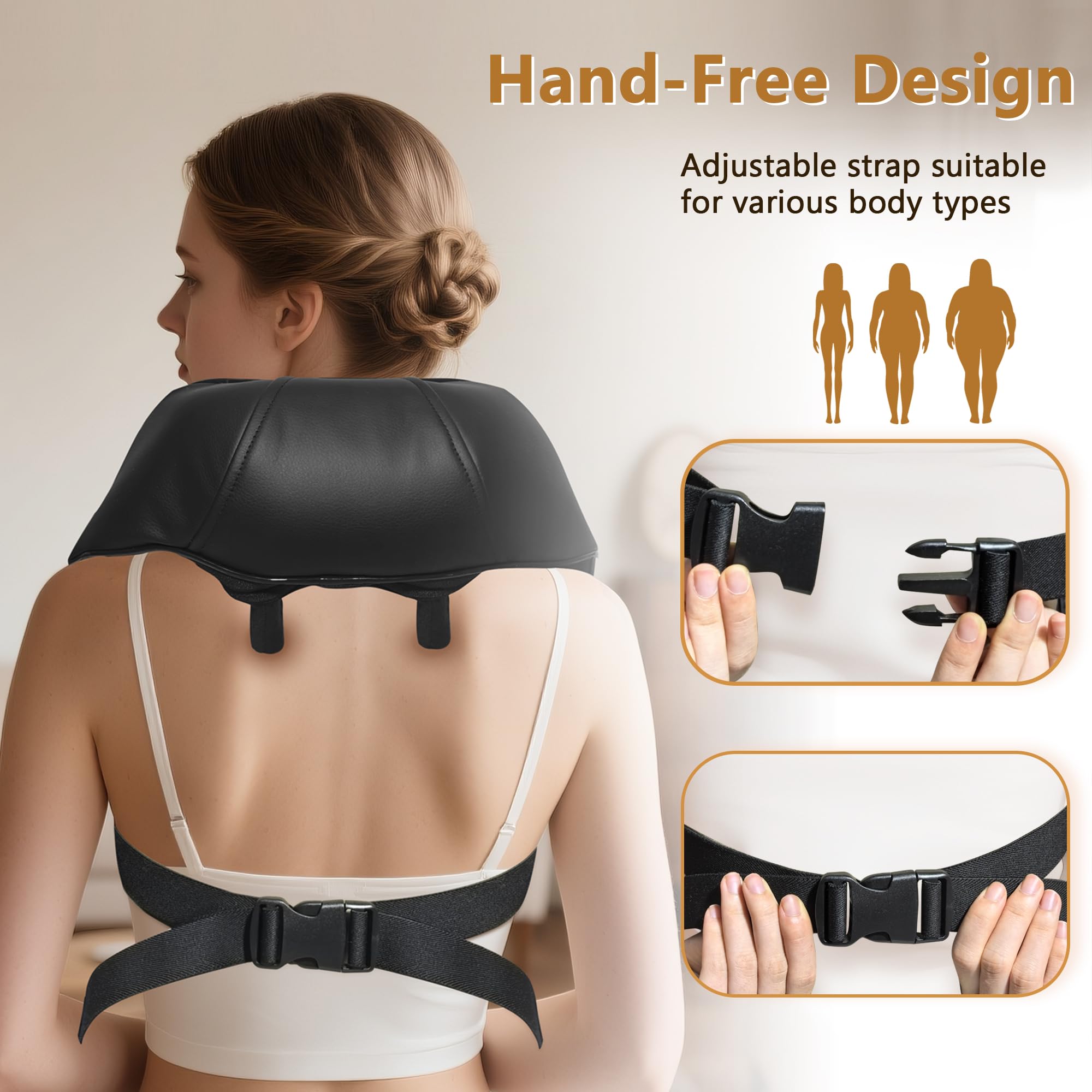 LED infrared heating adds warmth to soothe tense muscles.