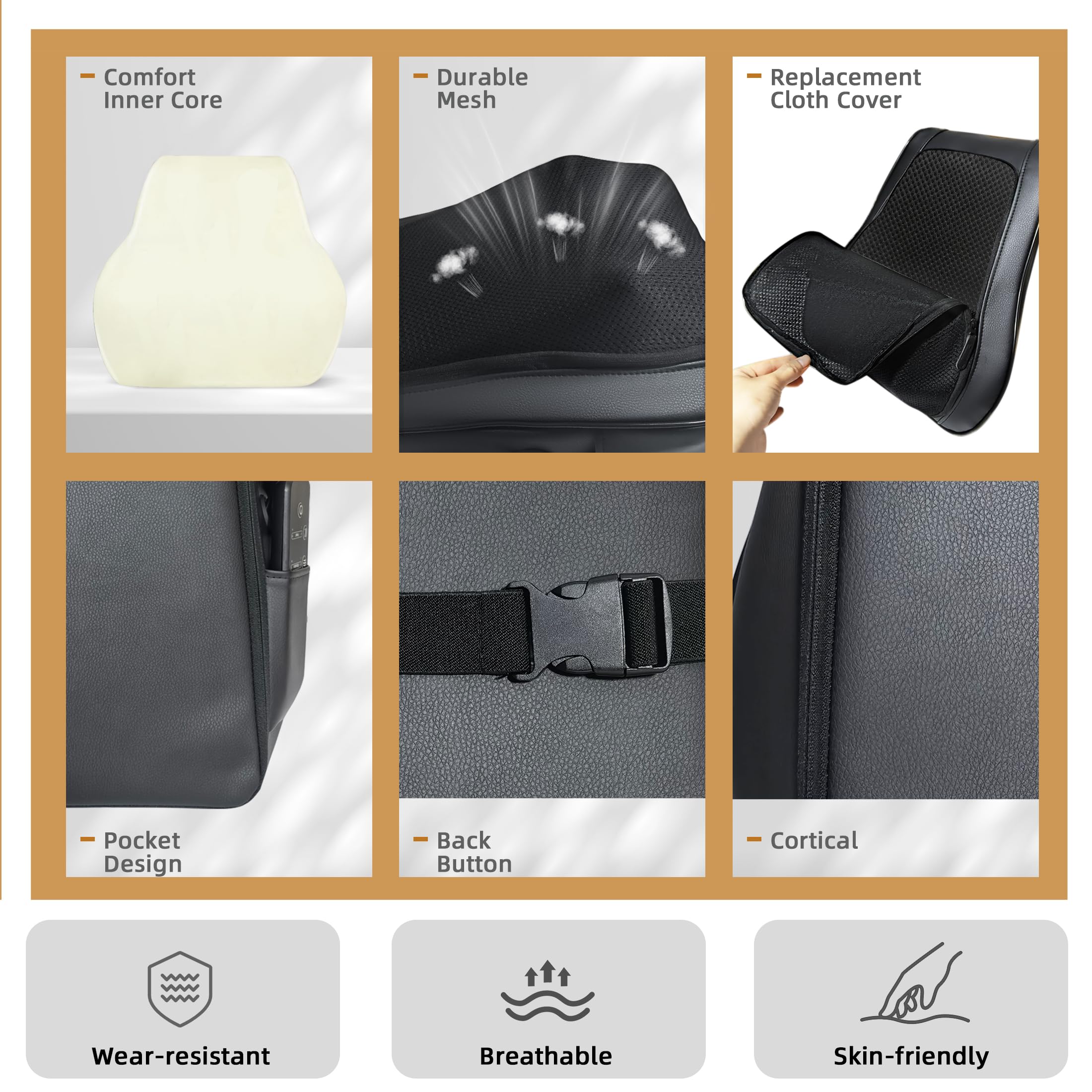 Joyset portable massage pillow is easy to take to home, office, or travel.