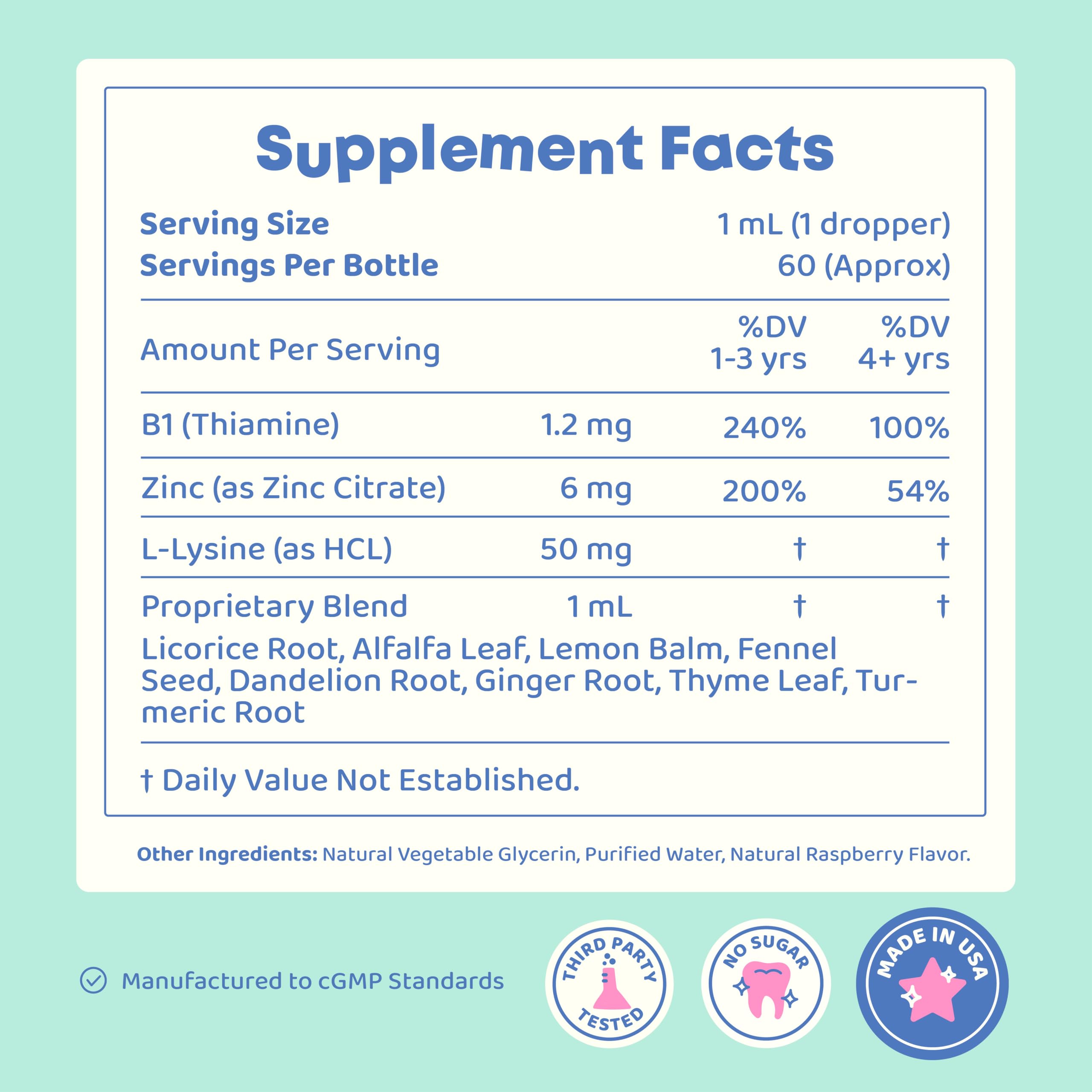 JoySpring label closeup highlights L-Lysine and B vitamins for nutrition