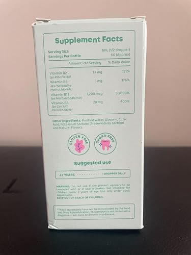JoySpring Burst B12 Drops bottle shown with water for quick mixing