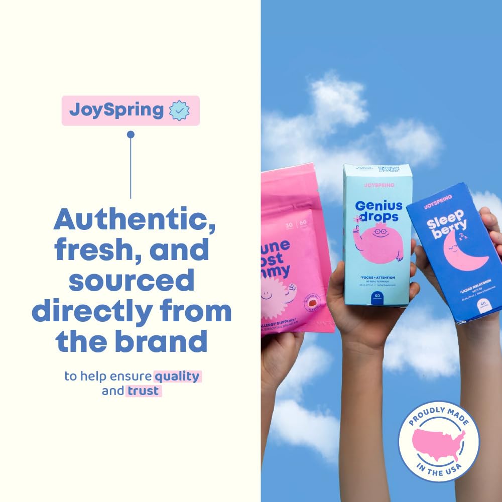 Dropper-ready JoySpring formula for everyday kid use
