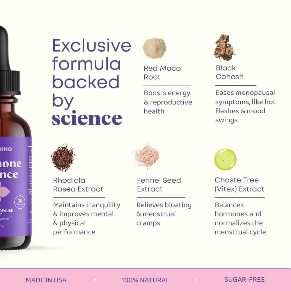 JoySpring ingredient blend featuring Black Cohosh and Ashwagandha for balanced wellness.