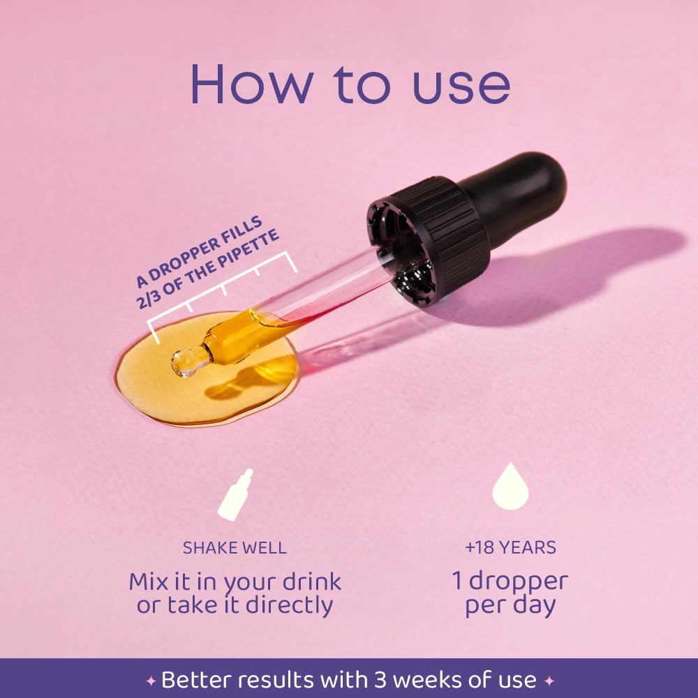Morning routine shot showing JoySpring drops being added to water.