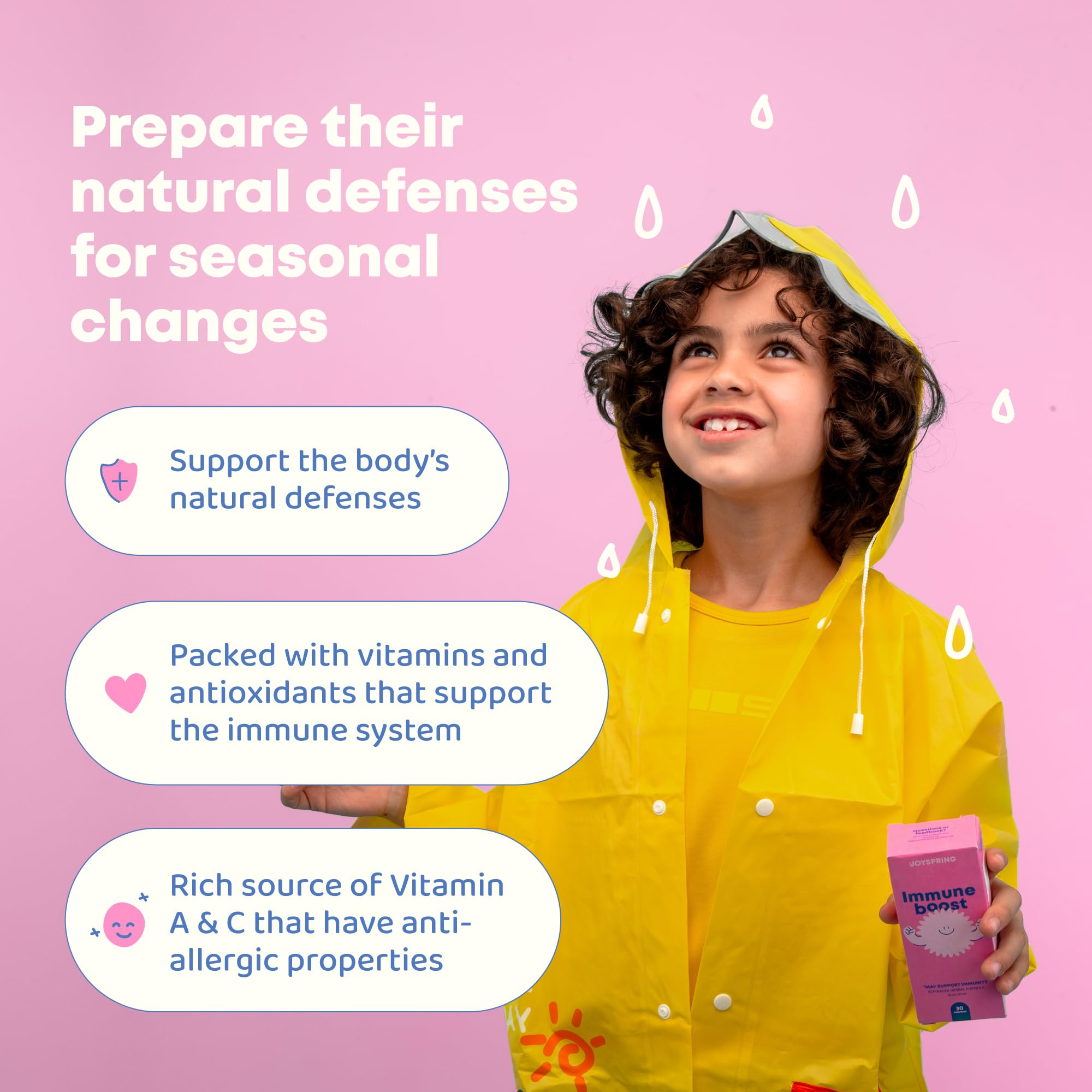 JoySpring Immune Drops dropper for easy measuring