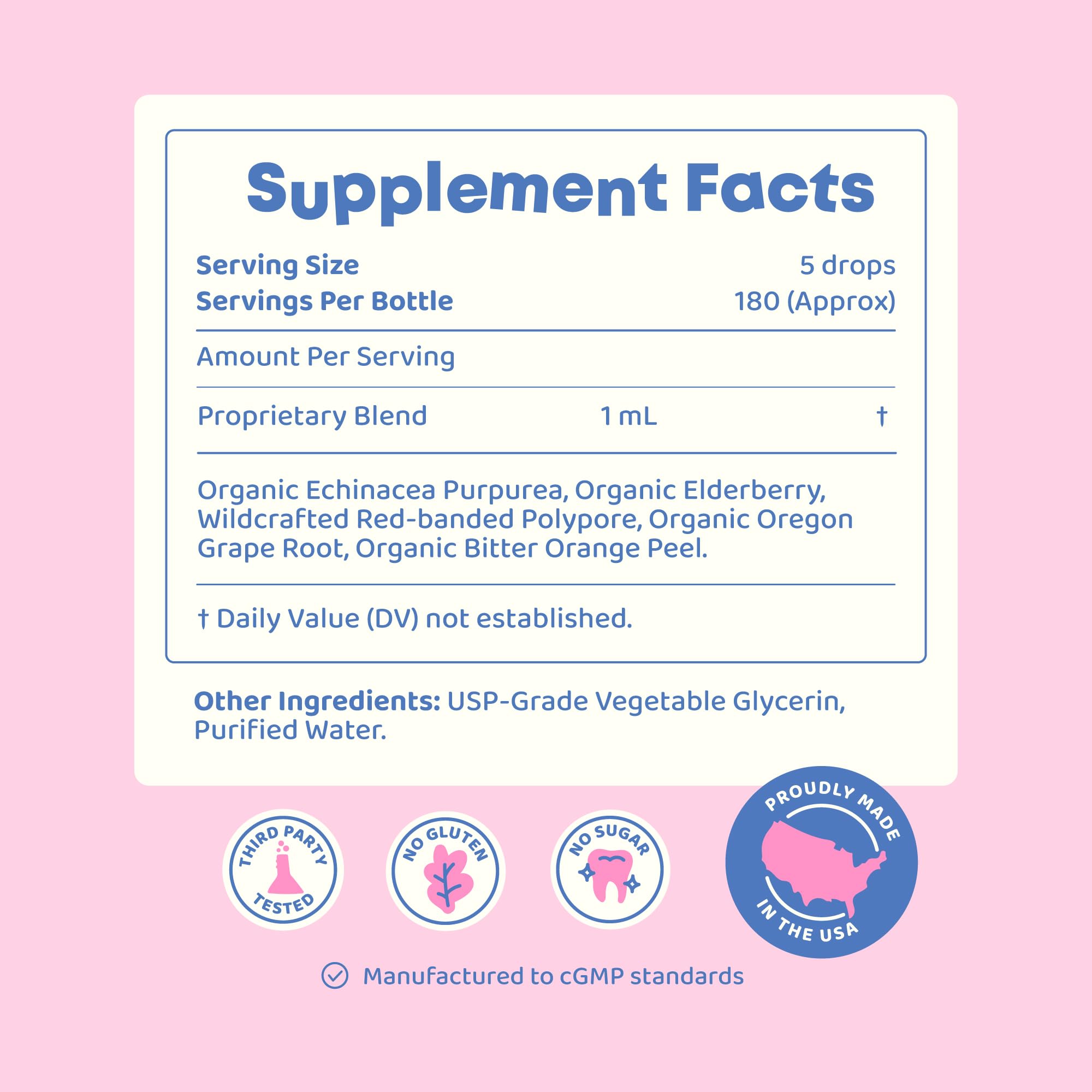 JoySpring Immune Drops family use bottle suitable for all ages