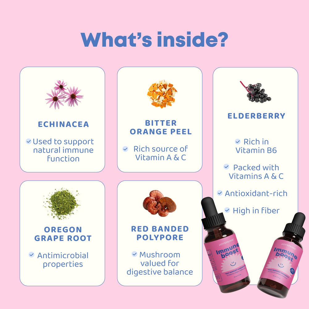 JoySpring Immune Drops Oregon grape root blend for balance