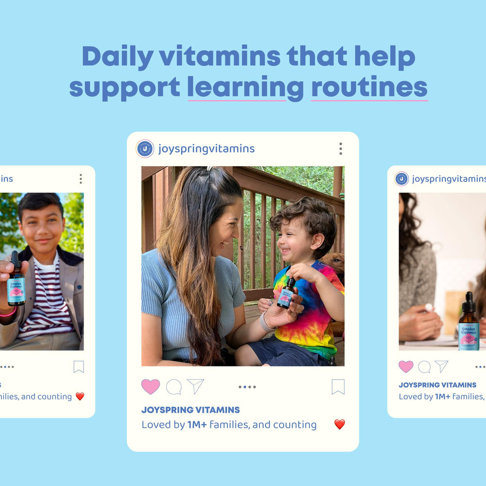 JoySpring Kids B Complex with zinc and vitamin C supports active kids