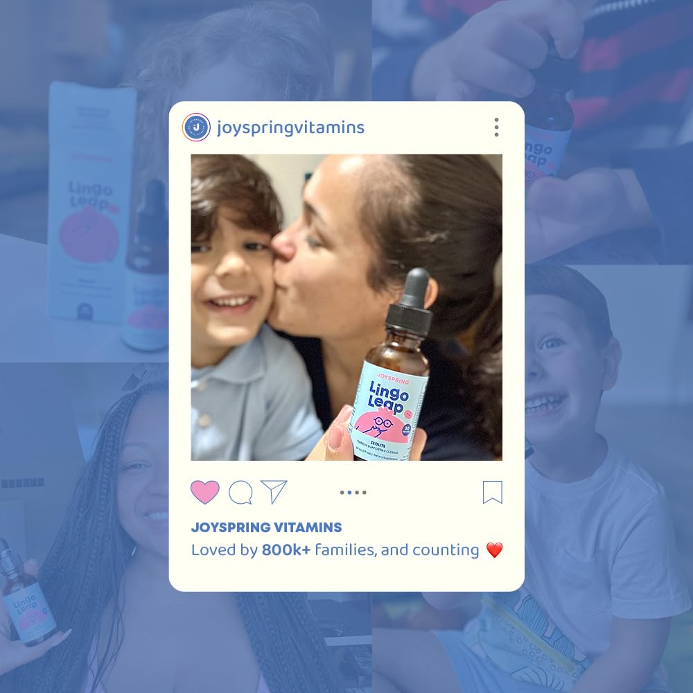 JoySpring LingoLeap methyl B12 bottle label close-up signals energy support