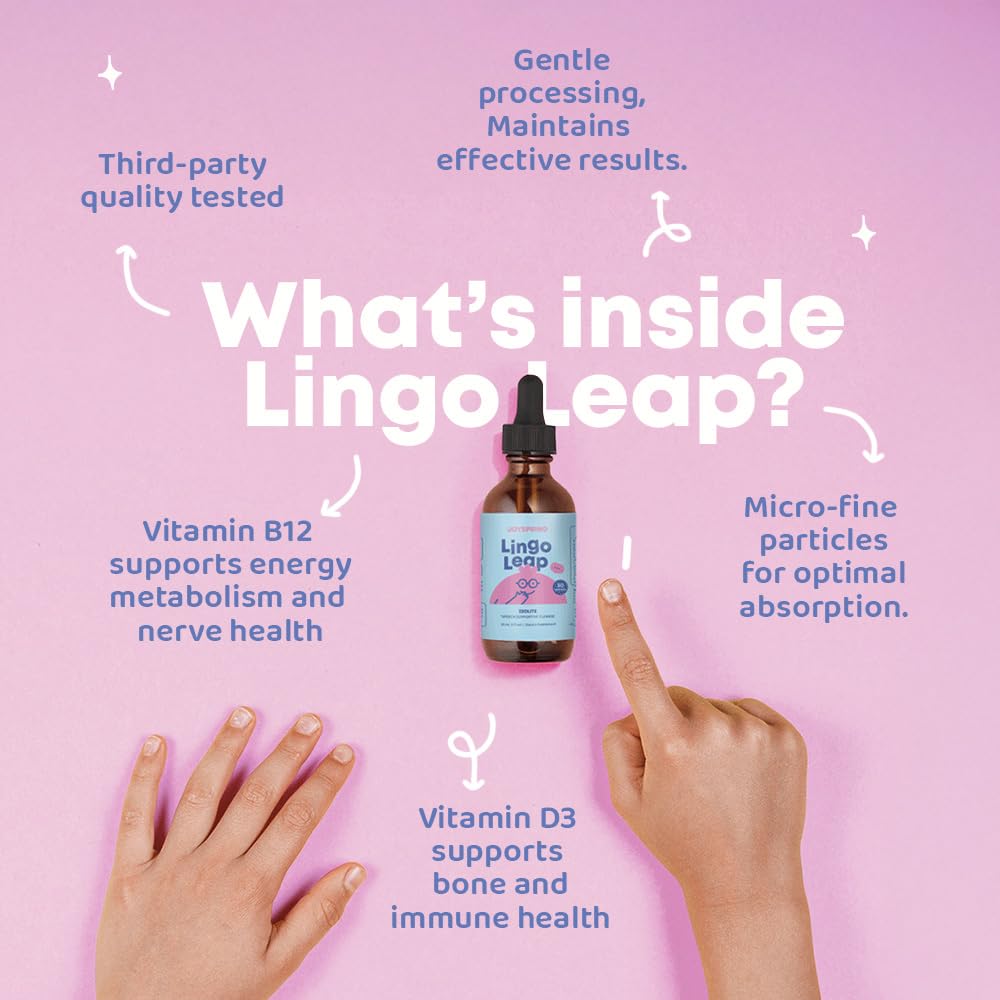 JoySpring LingoLeap vitamin D3 dropper shows daily bone health potential for kids