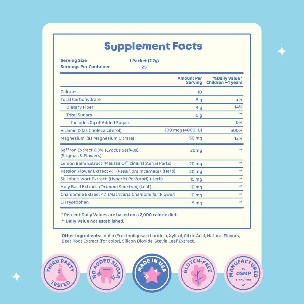 JoySpring Mood Magic daily dosage in a kid-friendly format