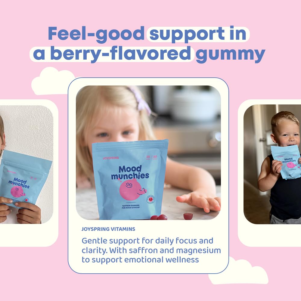 JoySpring saffron gummies vegan and gluten-free for family diets