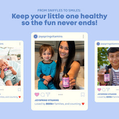 JoySpring USA-made toddler vitamin C bottle, non-GMO and gentle.
