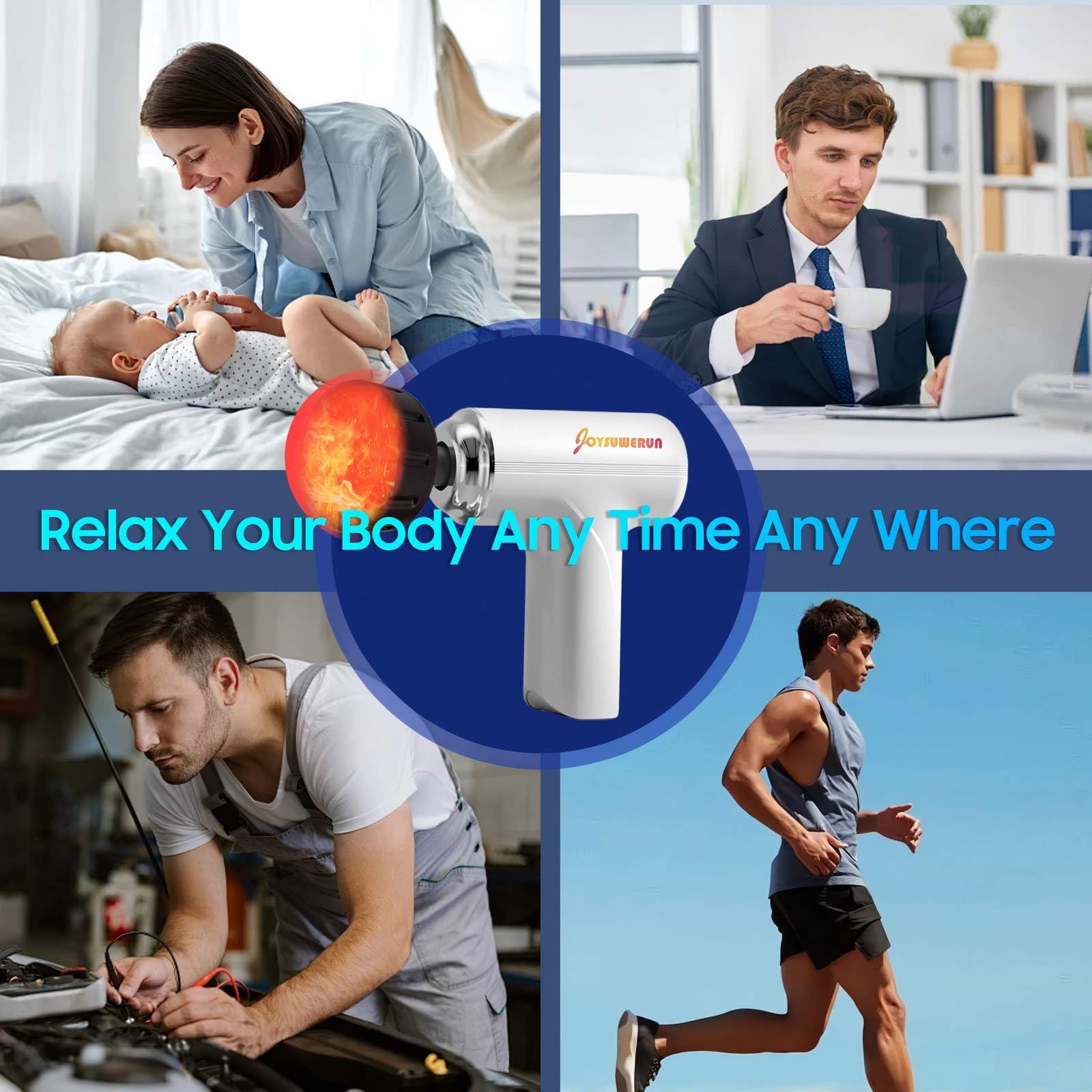 Joysuwerun handheld massager for quick neck and shoulder relief