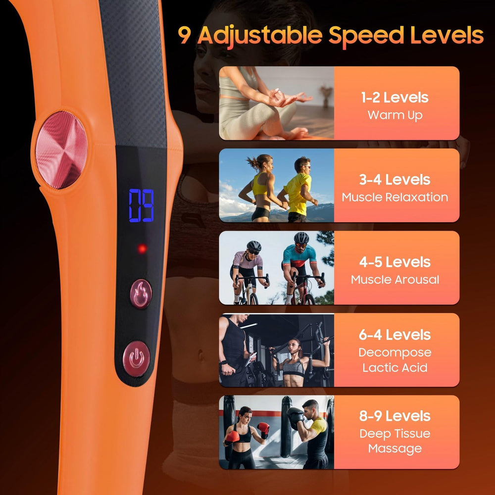 Joysuwerun heat therapy massage gun delivers soothing warmth for tense muscles.