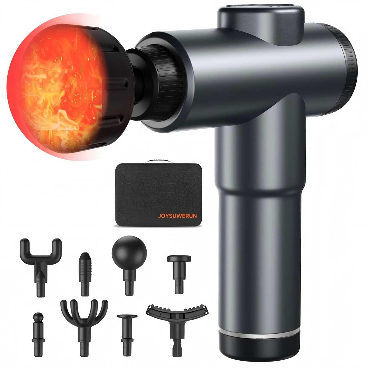 JOYSUWERUN heated massage head delivers soothing warmth for targeted relief.