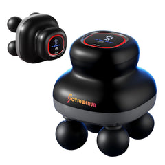 JOYSUWERUN massage gun with four heads delivering targeted relief for major muscle groups.