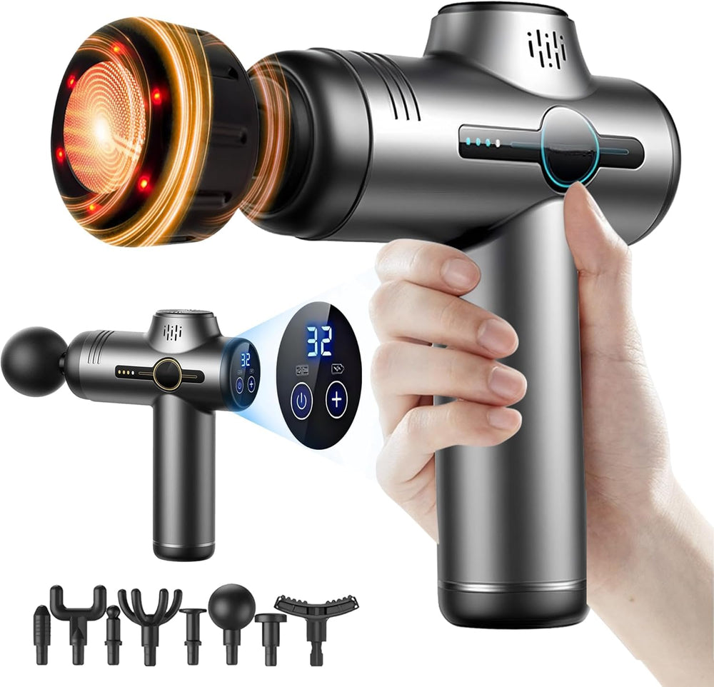 JOYSUWERUN Massage Gun with Heat front view for post-workout relaxation