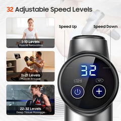 JOYSUWERUN Massage Gun with Heat in handheld use for portable comfort