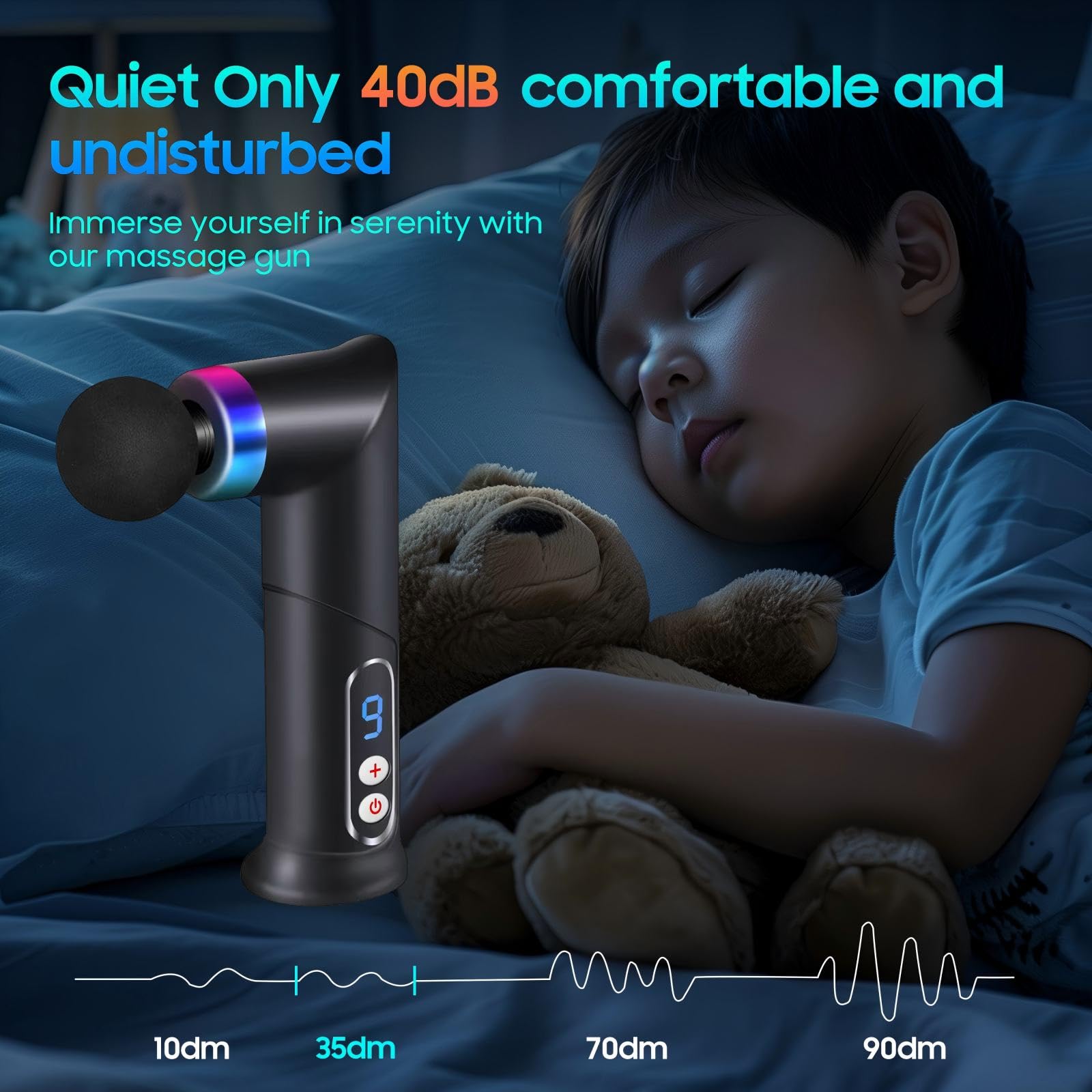 JOYSUWERUN mini massage gun handheld design enables easy neck relief.