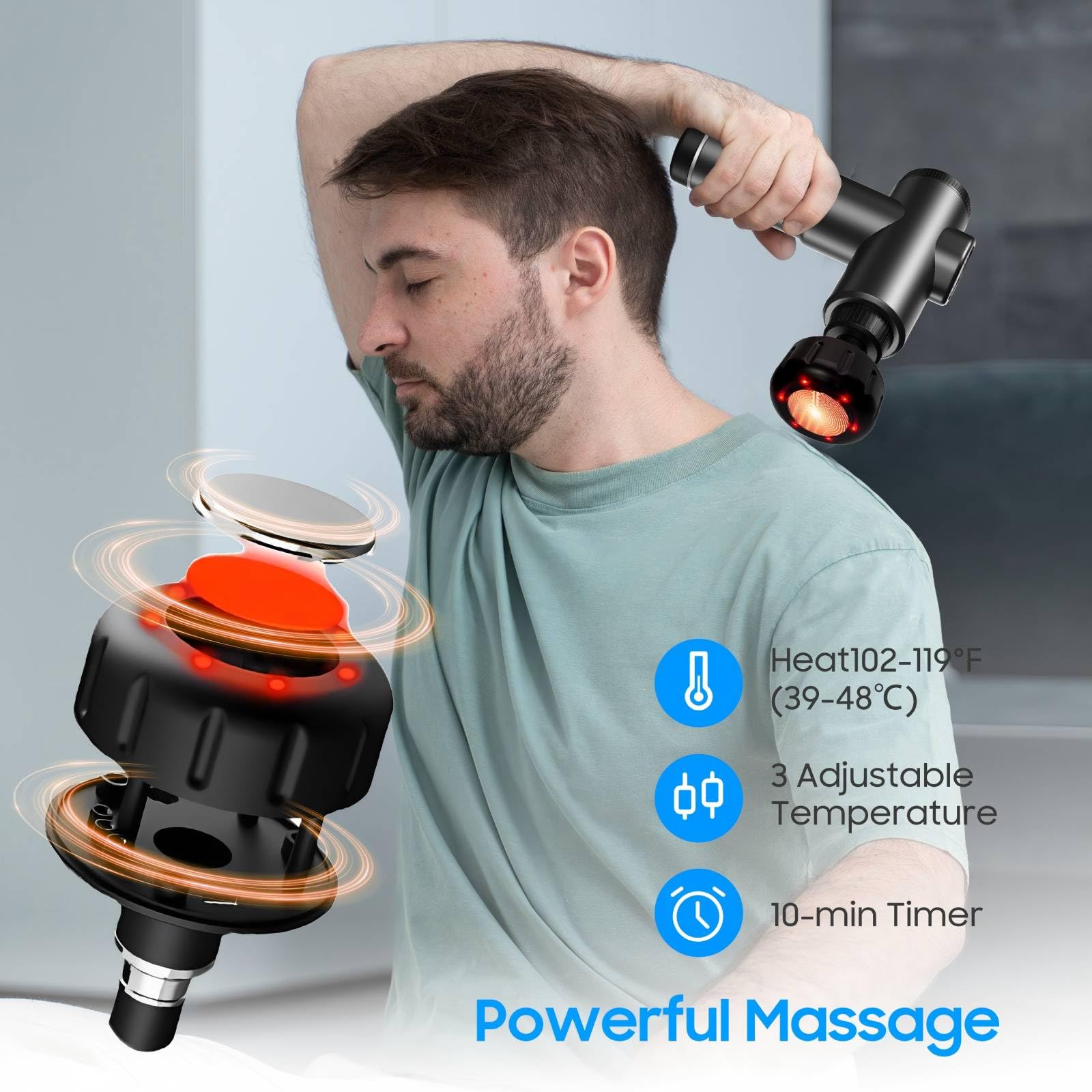 JOYSUWERUN standard head for neck and shoulders relief after workouts.