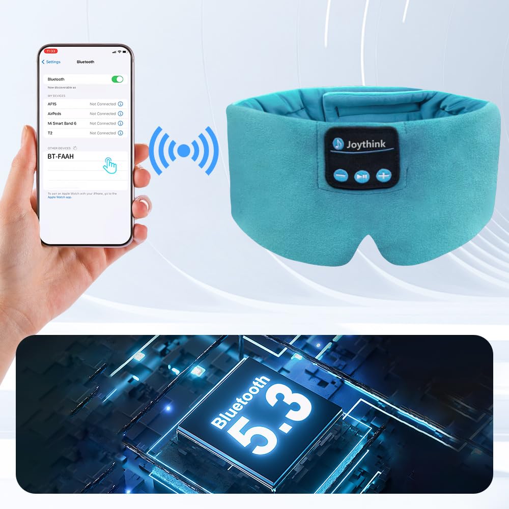 Joythink Sleep Headphones silk pouch included for easy packing.
